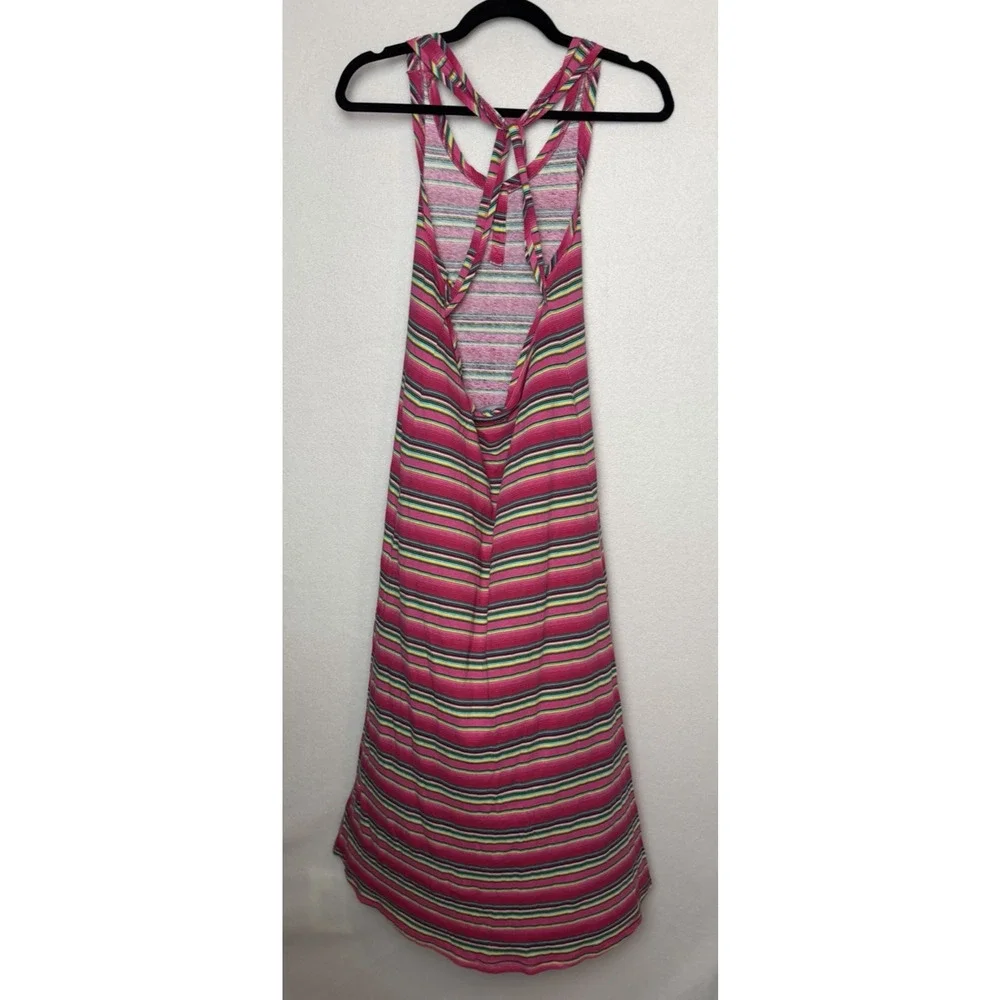 Ralph Lauren Girls Tank Maxi-Dress Pink Striped Size XL (16) Lightweight Cotton